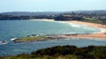 Mona Vale rock pool in a distant panoramic view Royalty Free Stock Photo