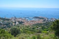 Monaco, aerial view from the hill on Monte Carlo Royalty Free Stock Photo