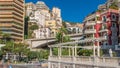 Monaco church Sainte Devote bridge principality mountain city state timelapse .