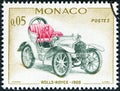 MONACO - CIRCA 1961: A stamp printed in Monaco from the `Veteran Cars` issue shows Rolls-Royce, 1903, circa 1961.