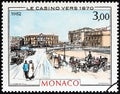 MONACO - CIRCA 1982: A stamp printed in Monaco shows Casino, 1870, circa 1982.