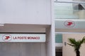 La Poste Monaco logo text street office sign post brand in France