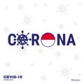 Monaco Coronavirus Typography. COVID-19 country banner