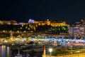 Monaco 5 DEC 2019 Monaco city and port at night Royalty Free Stock Photo