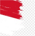 Monaco flag with brush paint textured isolated on png or transparent background. vector illustration Royalty Free Stock Photo