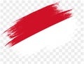 Monaco flag with brush paint textured isolated on png or transparent background. vector illustration Royalty Free Stock Photo