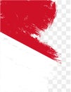 Monaco flag with brush paint textured isolated on png or transparent background. vector illustration Royalty Free Stock Photo