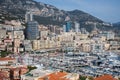 Monaco, France, 25th of February 2020: Panoramic view of Monaco harbor, Monte Carlo