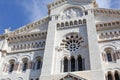 Monaco church French riviera, CÃÂ´te d`Azur, mediterranean coast, Eze, Saint-Tropez, Cannes. Blue water and luxury yachts. Royalty Free Stock Photo