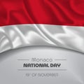 Monaco happy national day greeting card, banner vector illustration