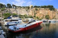 Boats moored in the Port de Fontvieille in Monaco