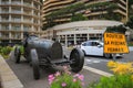 Monument of William Grover in Bugatti 35B in Monaco