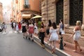 Monaco - June 17, 2019: People in the center of Monaco