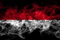 Monaco, Monacan smoke flag isolated on black background