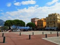 Monaco-Ville, an observation deck near the Prince`s Palace of Mo