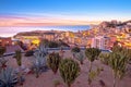 Monaco and Monte Carlo cityscape sunset lights view Royalty Free Stock Photo