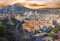 Monaco and Monte Carlo principality sunset view Royalty Free Stock Photo
