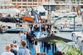 Monaco, Monte Carlo, 29 September 2022 - The famous motorboat exhibition, mega yacht show, clients and yacht brokers