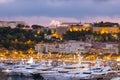 Monaco Montecarlo bay at dusk