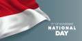 Monaco national day greeting card, banner with template text vector illustration