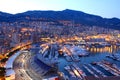 Monaco at night Royalty Free Stock Photo