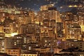 Monaco Night Skyscrapers Royalty Free Stock Photo