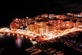 MONACO, Port de Fontvieille at night Royalty Free Stock Photo