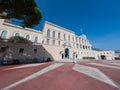 Soldier patrol in front of the Prince's Palace of Monaco