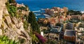 Monaco panorama with exotic plants