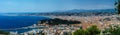 Monaco panoramic bird-fly view, business and tourism concept