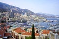 Monaco panoramic view with Monte Carlo harbour and yachts