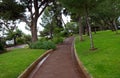 Monaco - Pedestrian path in Saint Martin Park in Monte Carlo Royalty Free Stock Photo