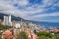 Monaco Port Hercules and Monte Carlo scenic landmark cityscape view Royalty Free Stock Photo