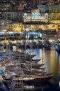 Monaco port at night