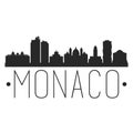 Monaco Principality. City Skyline. Silhouette City. Design Vector. Famous Monuments.