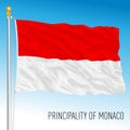 Monaco Principality official national flag, europe