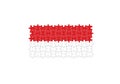 Monaco puzzle effect national flag country emblem Royalty Free Stock Photo