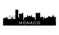 Monaco skyline silhouette.