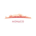 Monaco skyline silhouette.