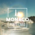 Monaco travel print