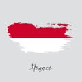 Monaco vector watercolor national country flag icon