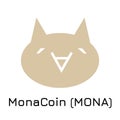 MonaCoin MONA. Vector illustration crypto coin