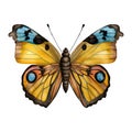 Monarch butterfly. Hand drawn vector illustration. Royalty Free Stock Photo