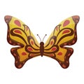 Monarch butterfly icon, cartoon style