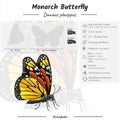 Monarch butterfly infographic II