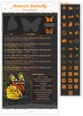 Monarch Butterfly Infographic template