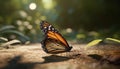 Monarch butterfly vibrant wings flutter in sunlight generated by AI