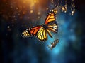 Ai Generated illustration Wildlife Concept of Monarch emerging Royalty Free Stock Photo