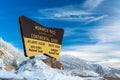 Monarch Pass Continental Divide Sign in Colorado Royalty Free Stock Photo