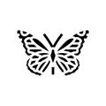 monarch summer glyph icon vector illustration